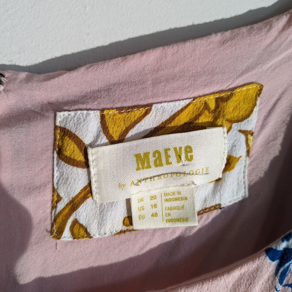 Maeve Floral Mini Dress - size 16 - Picture 7 of 10